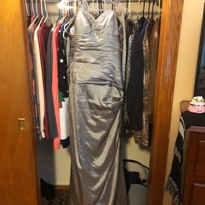 Grey prom dress